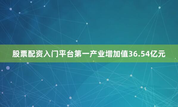 股票配资入门平台第一产业增加值36.54亿元
